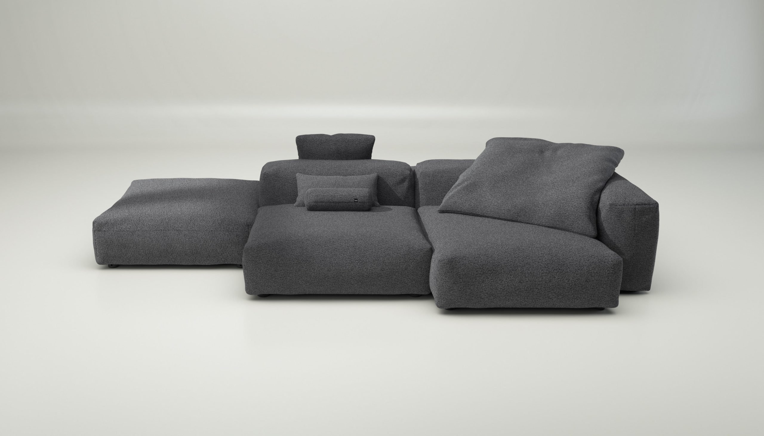 vetsak | Sofa Set 09 - The Island - loop loop - anthracite | Modular Sofa | 7 Seater | Sofa Island