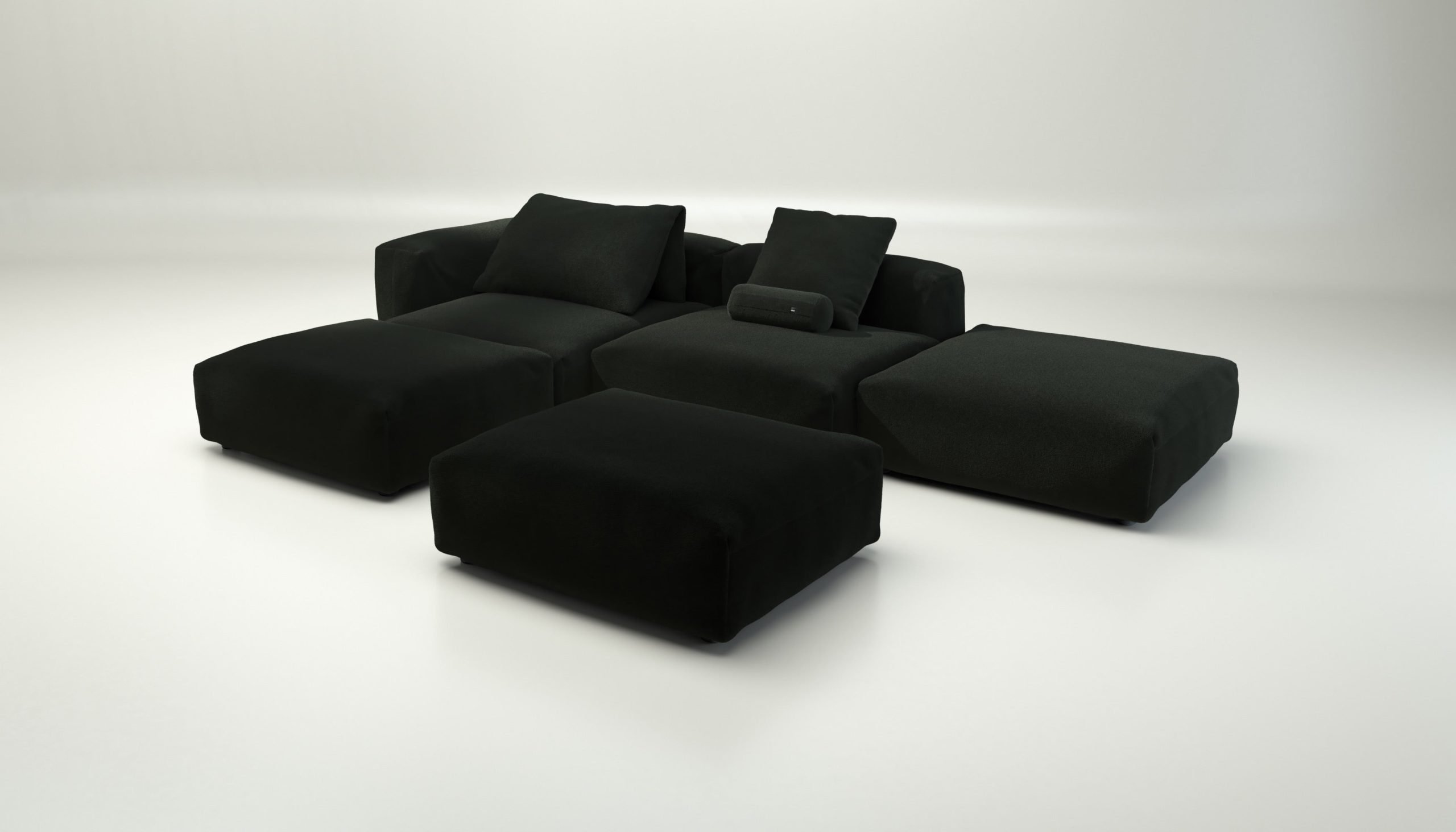 vetsak | Sofa Set 09 - The Island - loop loop - mousse | Modular Sofa | 7 Seater | Sofa Island