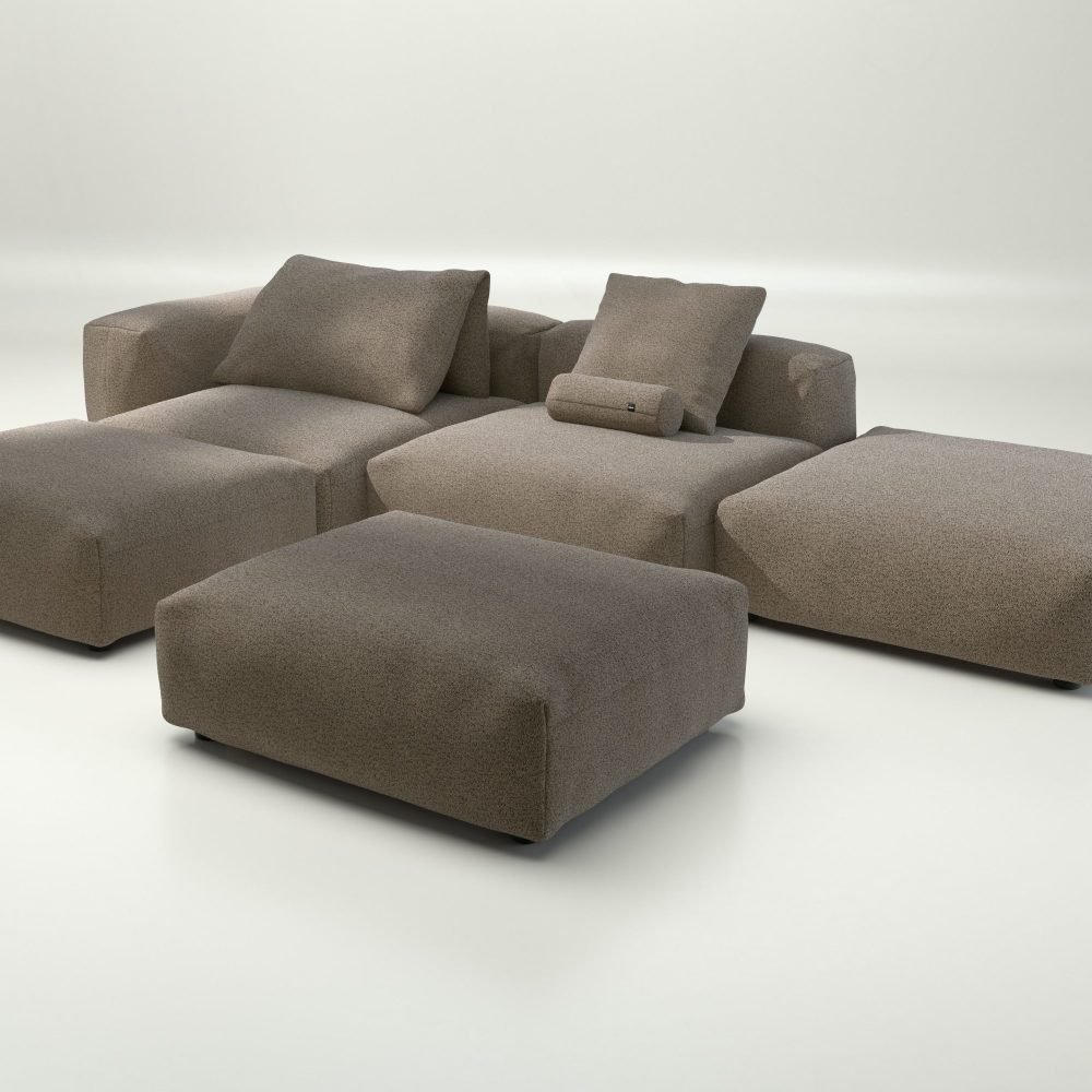 vetsak | Sofa Set 09 - The Island - loop loop - taupe | Modular Sofa | 7 Seater | Sofa Island