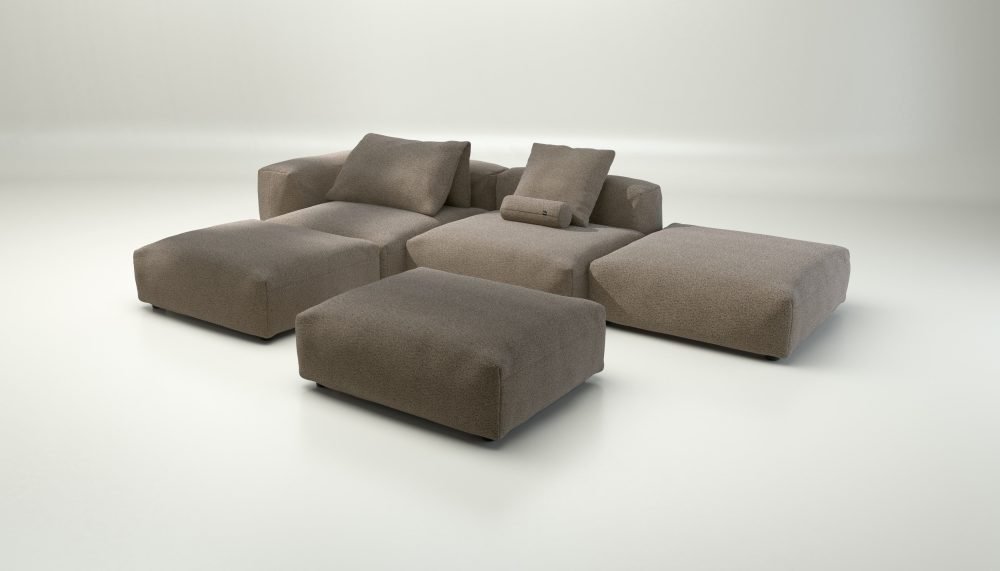 vetsak | Sofa Set 09 - The Island - loop loop - taupe | Modular Sofa | 7 Seater | Sofa Island