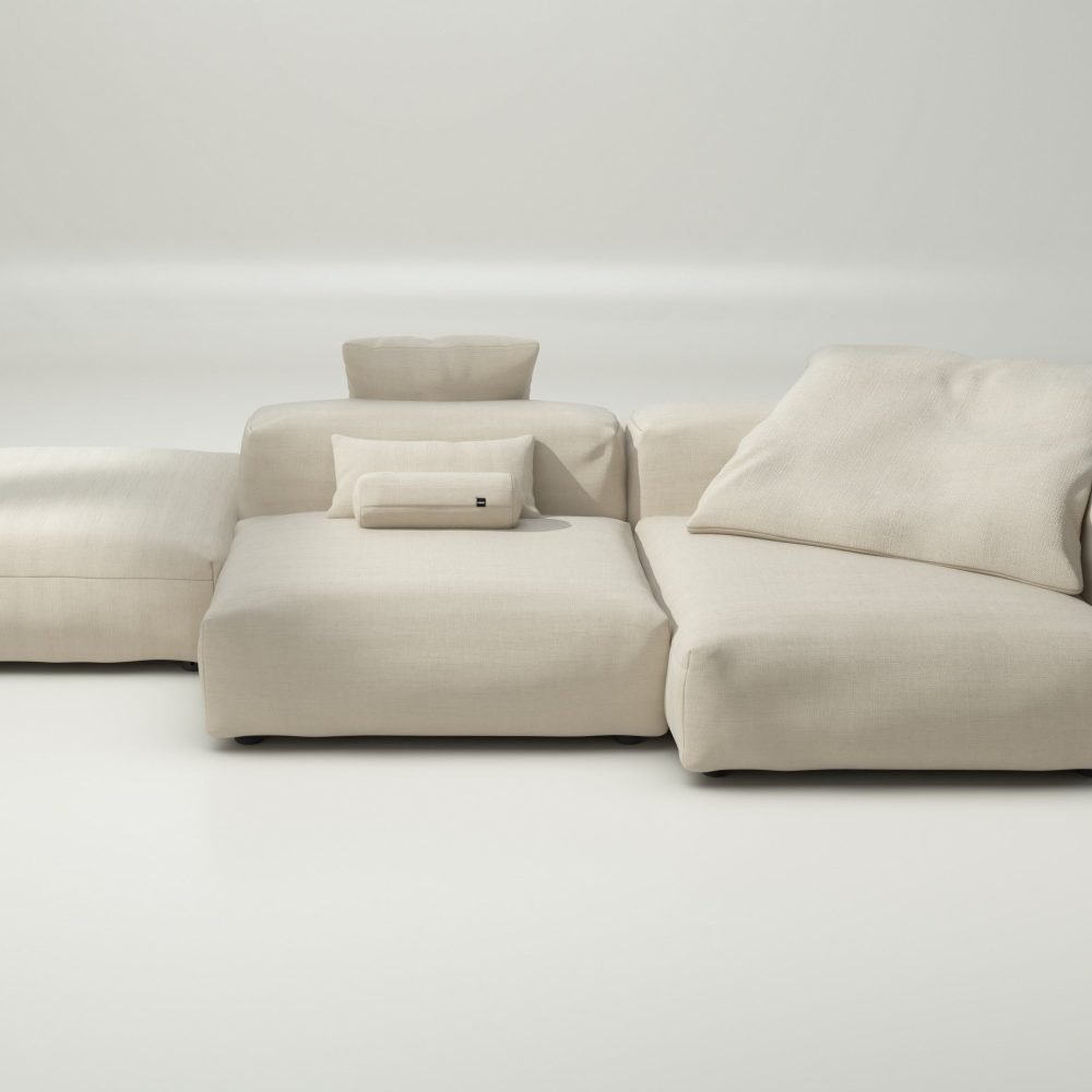 vetsak | Sofa Set 09 - The Island - pique - beige | Modular Sofa | 7 Seater | Sofa Island