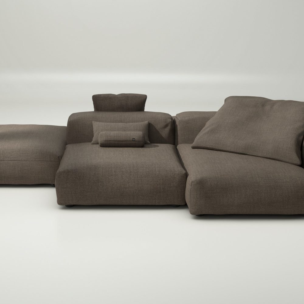 vetsak | Sofa Set 09 - The Island - pique - taupe | Modular Sofa | 7 Seater | Sofa Island