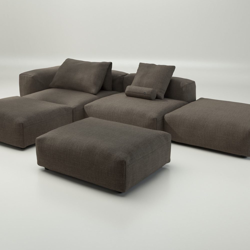 vetsak | Sofa Set 09 - The Island - pique - taupe | Modular Sofa | 7 Seater | Sofa Island