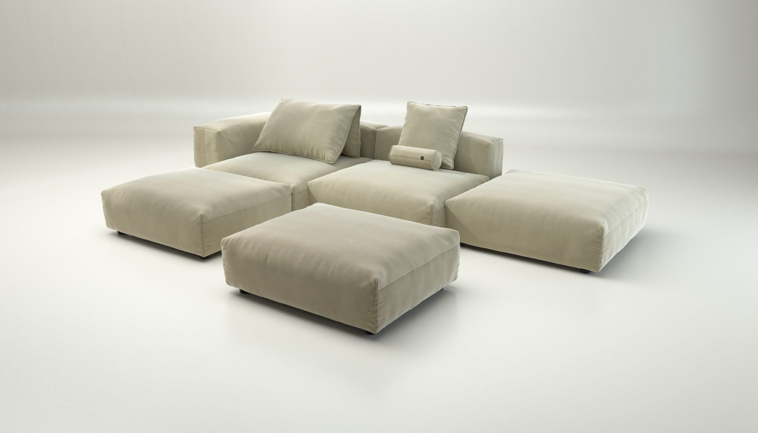 vetsak | Sofa Set 09 - The Island - suave - clay | Modular Sofa | 7 Seater | Sofa Island