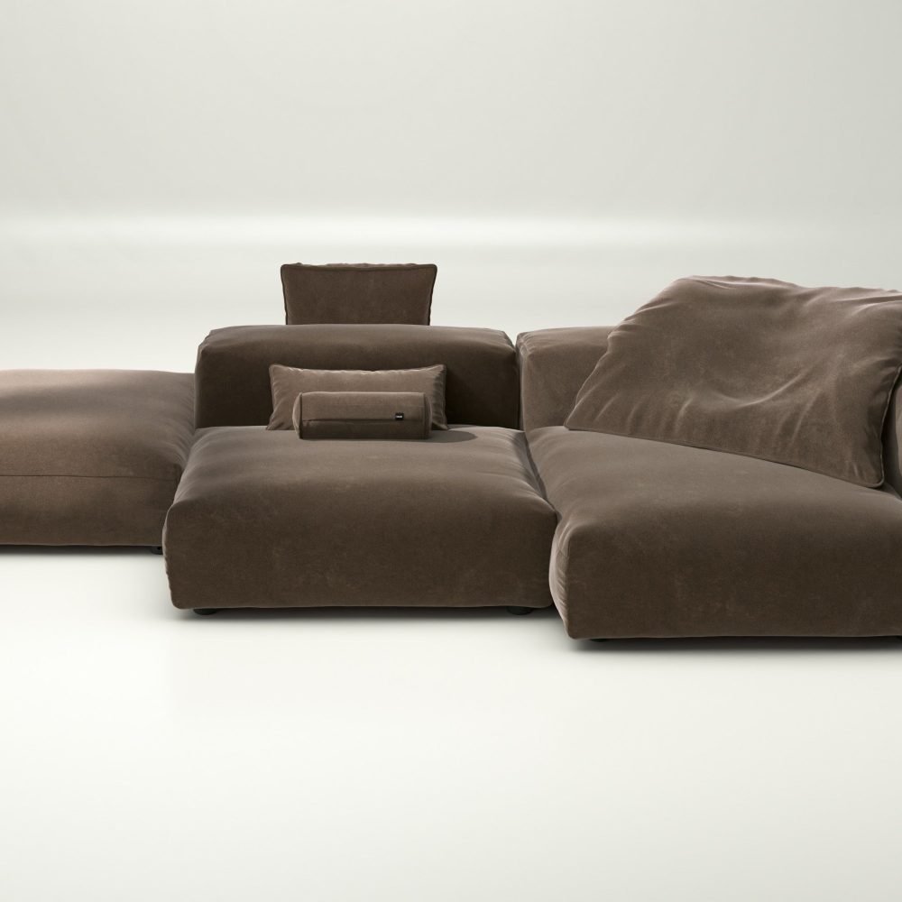 vetsak | Sofa Set 09 - The Island - suave - espresso | Modular Sofa | 7 Seater | Sofa Island