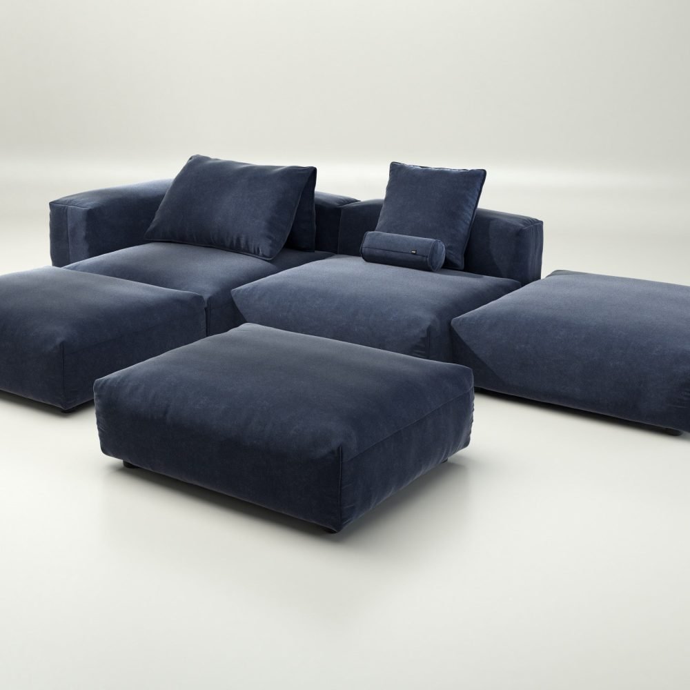 vetsak | Sofa Set 09 - The Island - suave - navy | Modular Sofa | 7 Seater | Sofa Island