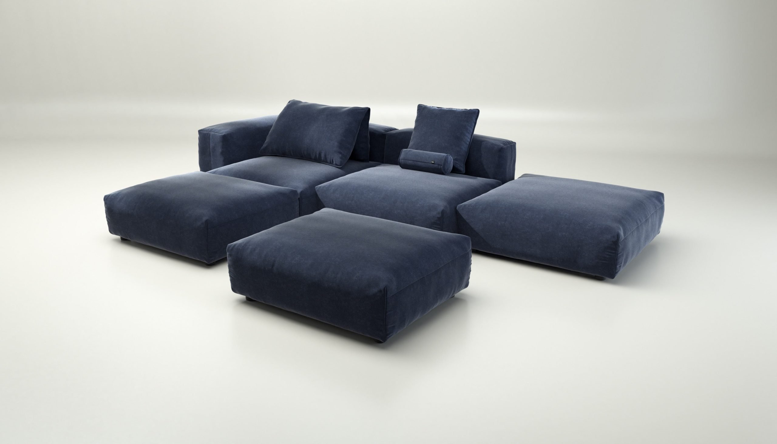 vetsak | Sofa Set 09 - The Island - suave - navy | Modular Sofa | 7 Seater | Sofa Island