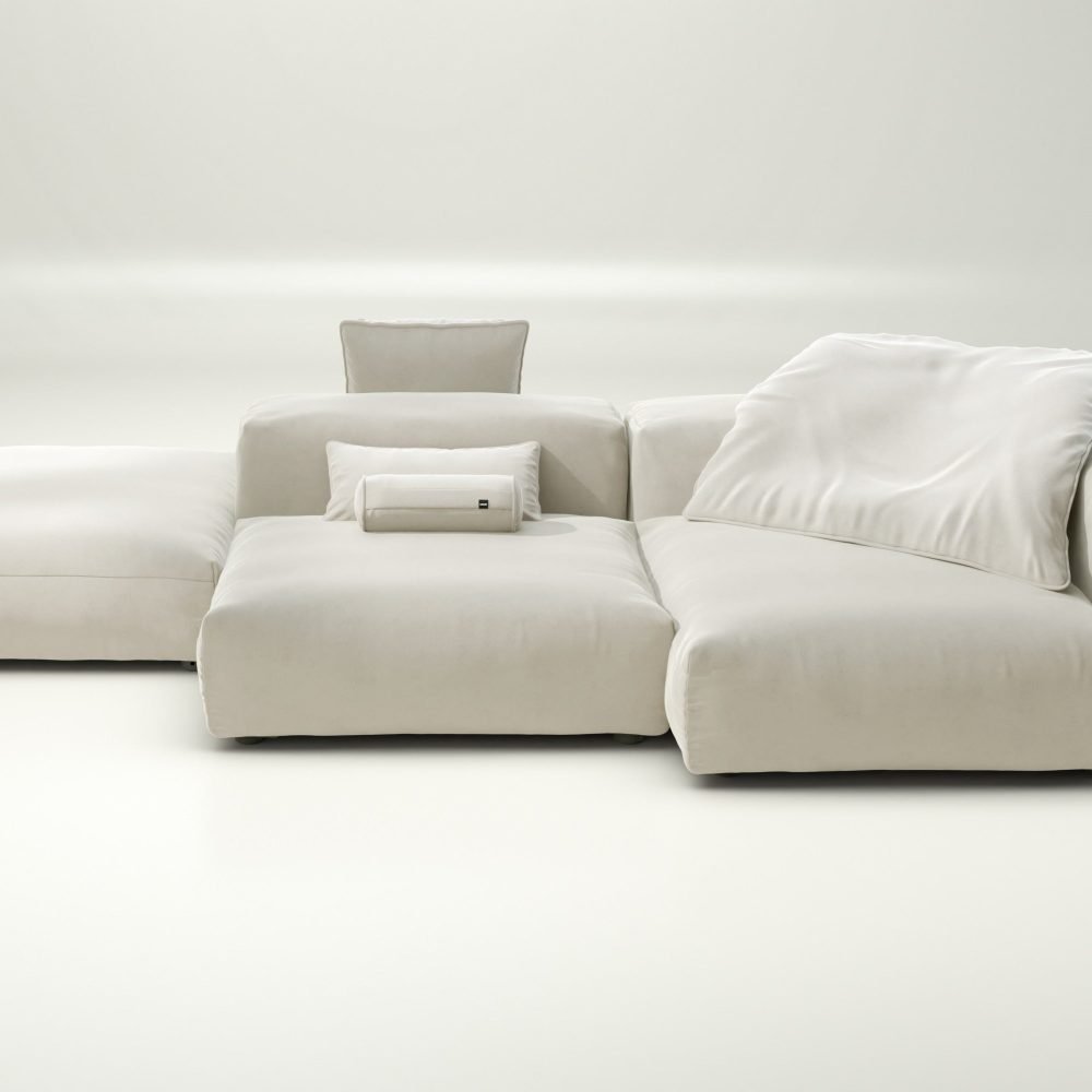 vetsak | Sofa Set 09 - The Island - suave - pearl | Modular Sofa | 7 Seater | Sofa Island