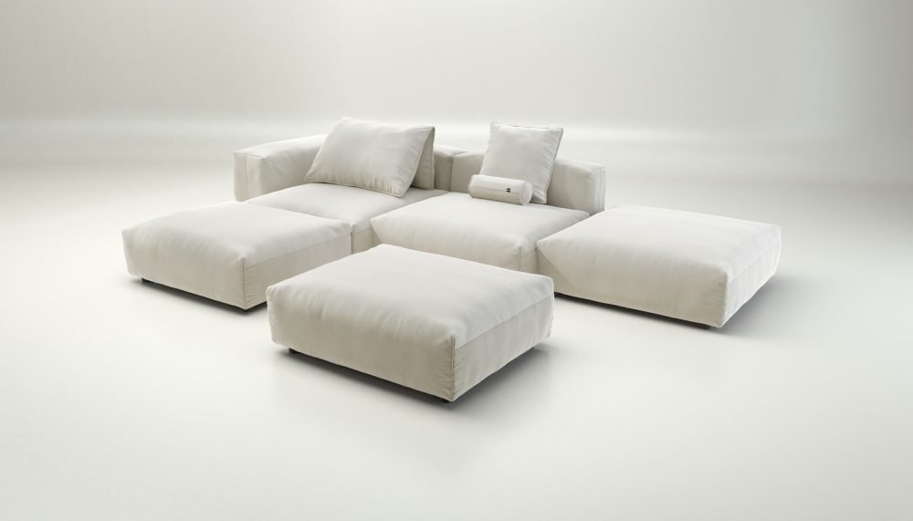 vetsak | Sofa Set 09 - The Island - suave - pearl | Modular Sofa | 7 Seater | Sofa Island