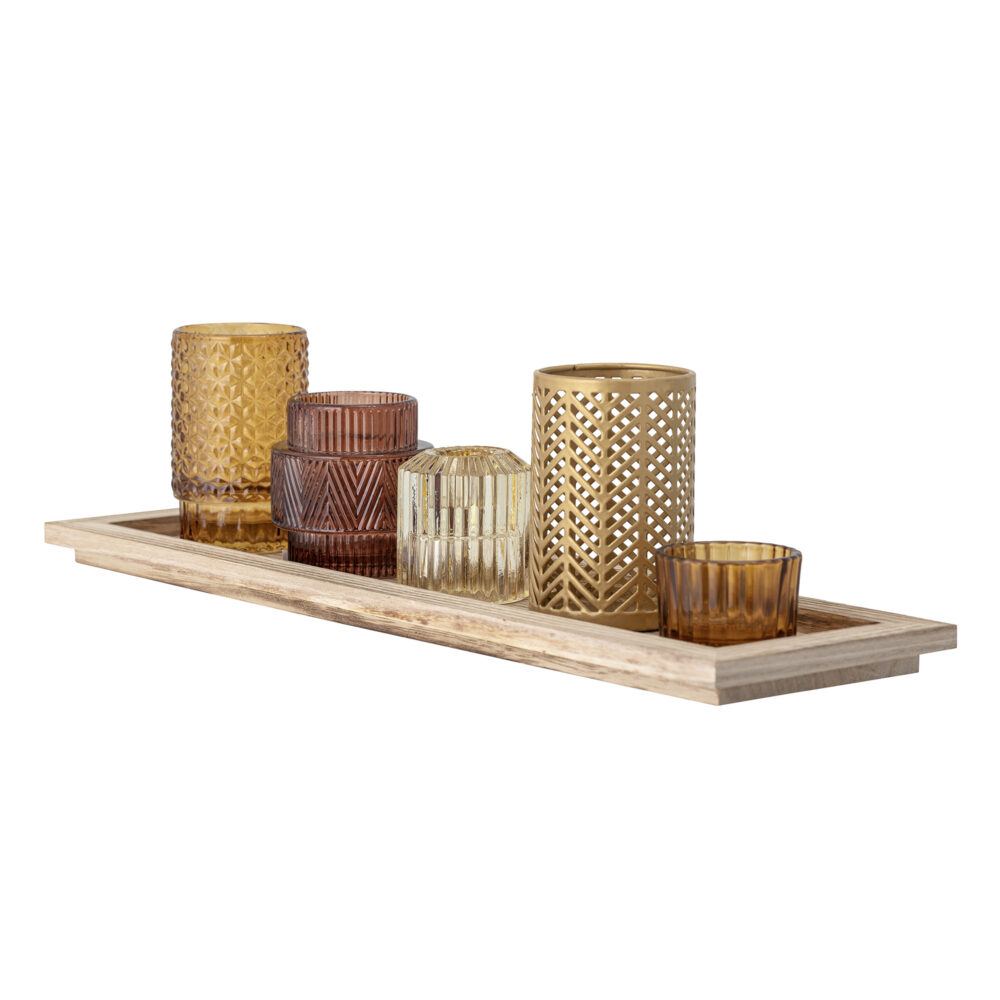 Sanga Tray w/Votive, Brown, Glass - Image 4