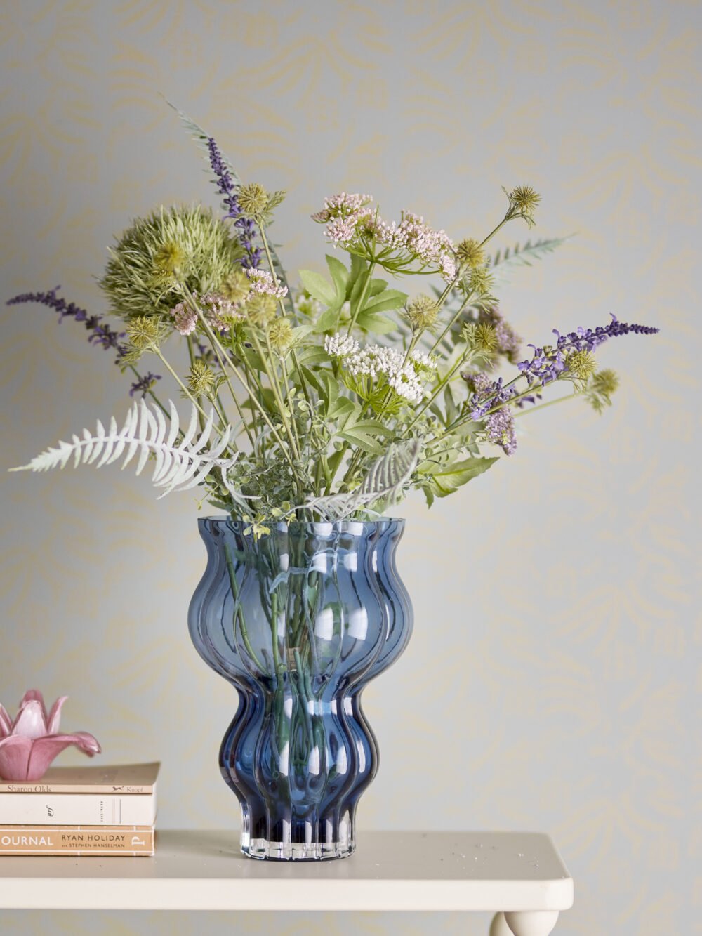 Zanna Vase, Blue, Glass - Image 2