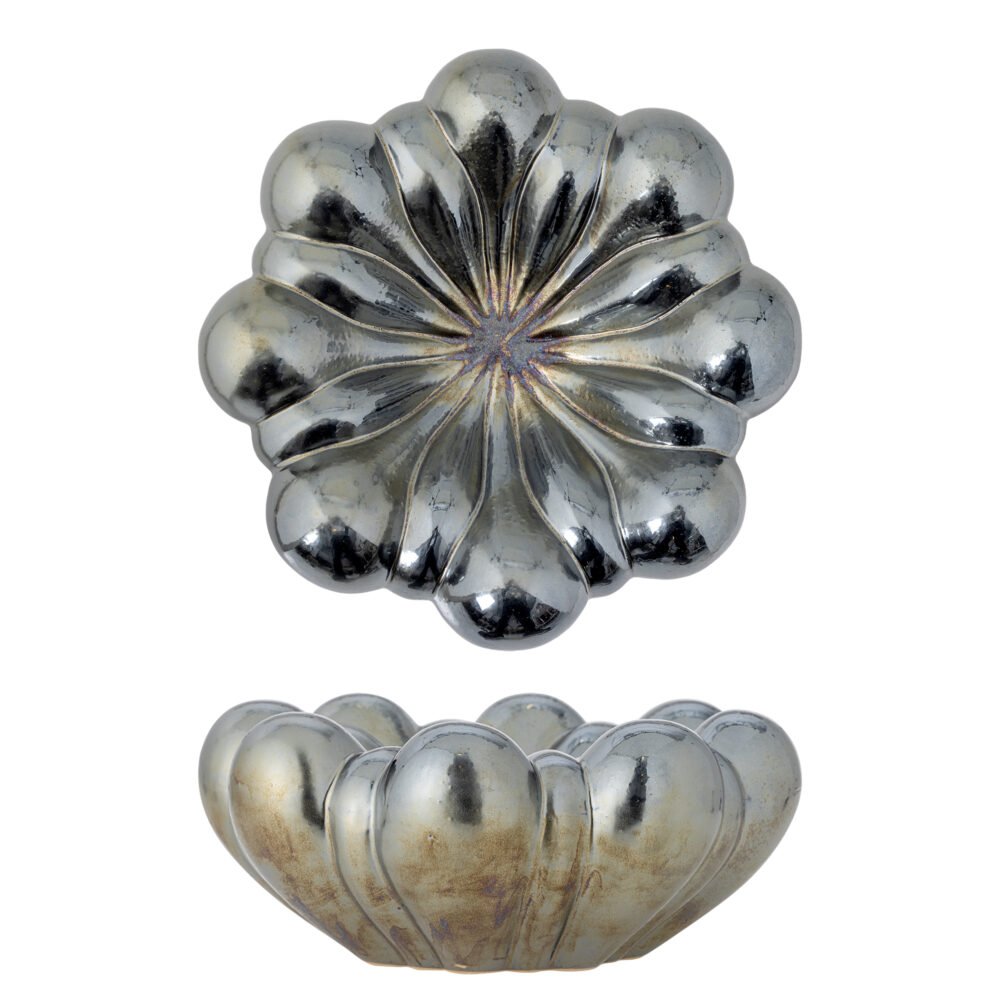 Sheeran Bowl, Silver, Stoneware