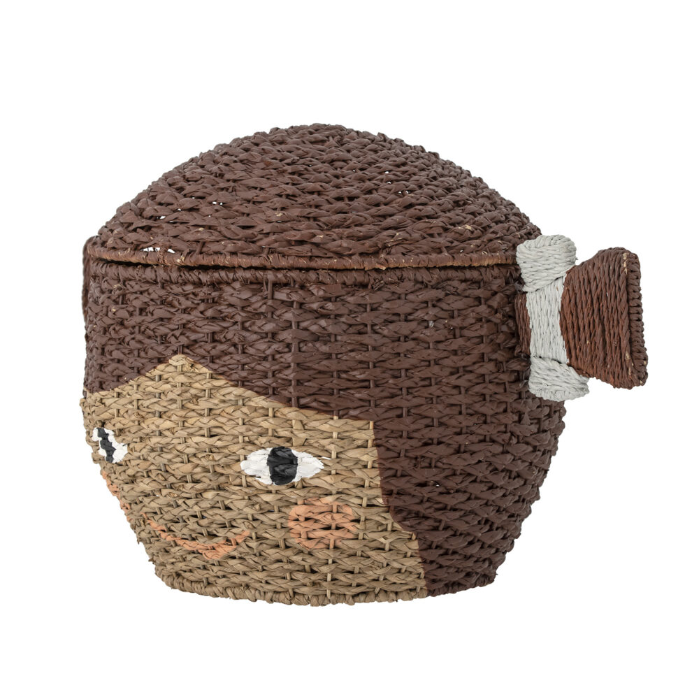 Lill Basket w/Lid, Brown, Bankuan Grass - Image 3