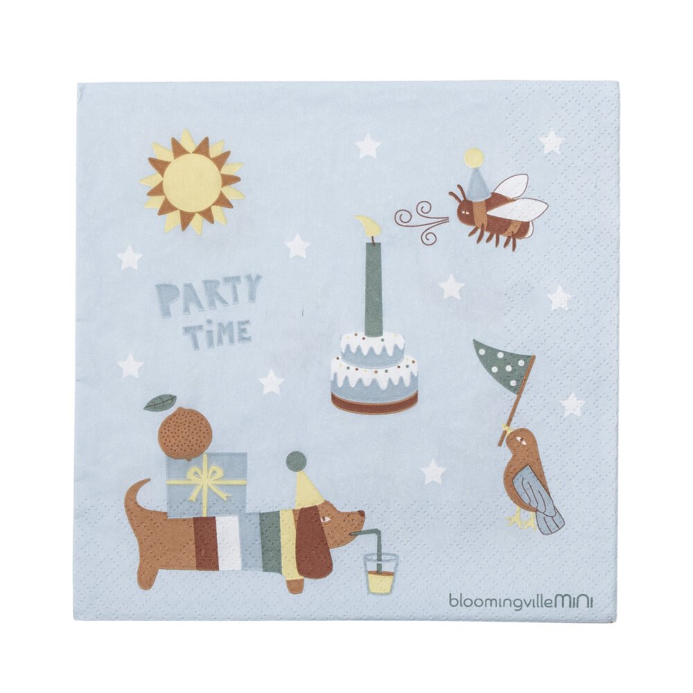 Charlie Napkin, Blue, FSC® Mix, Papier