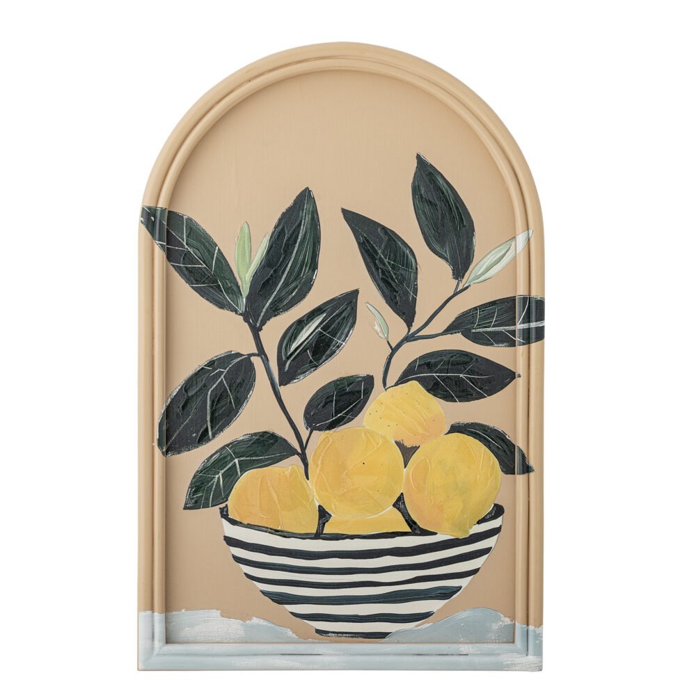 Limone Illustration w/ Frame, Yellow, MDF