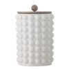 Madge Jar w/Lid, White, Stoneware