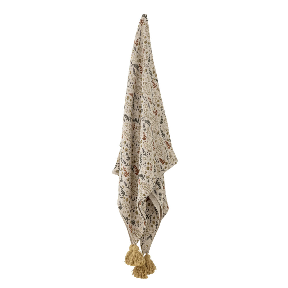 Filipa Throw, Yellow, Recycled Cotton - Image 3