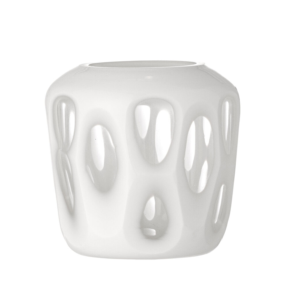 Rohan Votive, White, Recycled Glass