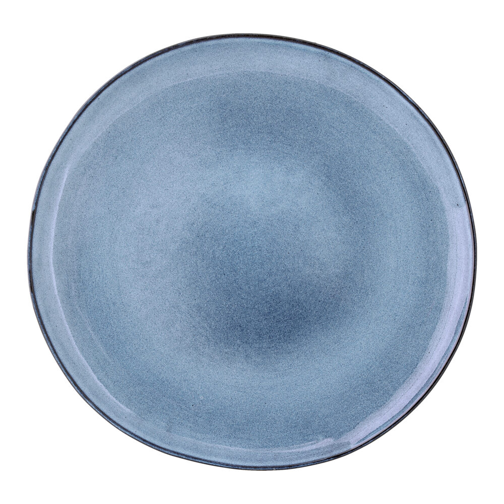 Sandrine Plate, Blue, Stoneware - Image 3