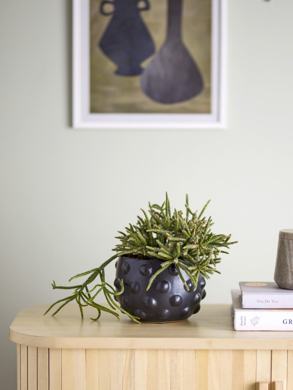 Parvin Deco Flowerpot, Black, Terracotta - Image 2