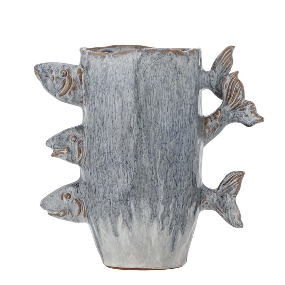 Tace Vase, Blue, Stoneware