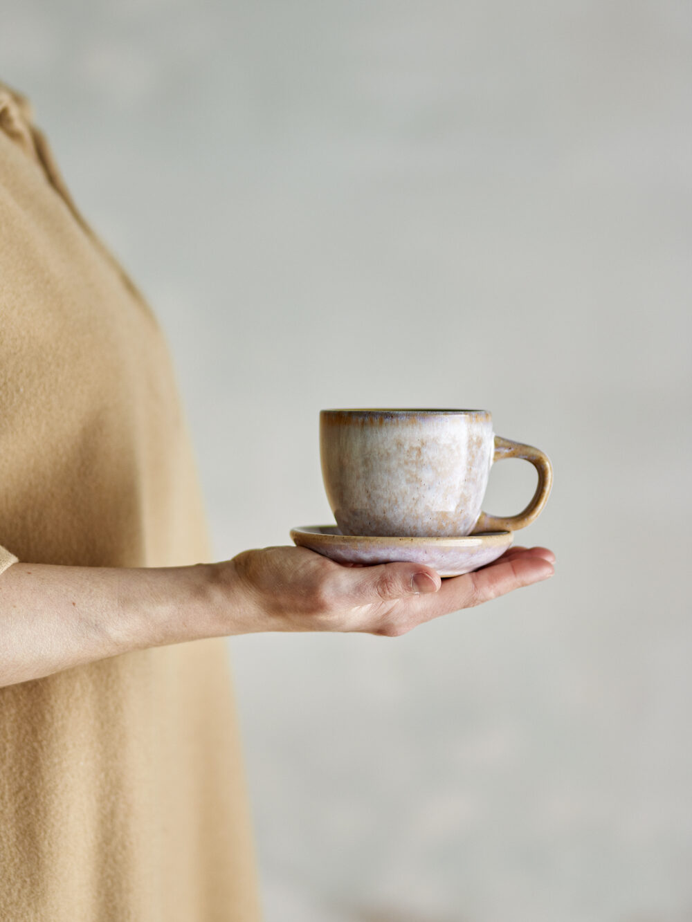 Brenta Cup w/Saucer, Rose, Stoneware - Image 3