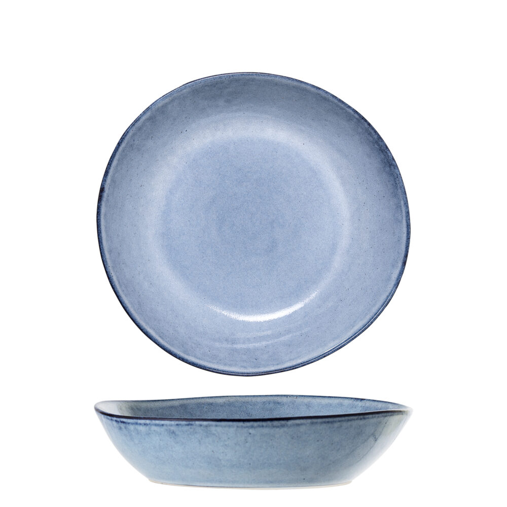 Sandrine Plate Deep, Blue, Stoneware