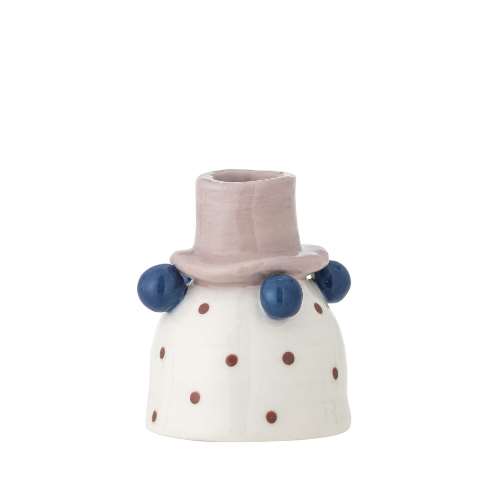 Tacana Candle Holder, Rose, Stoneware