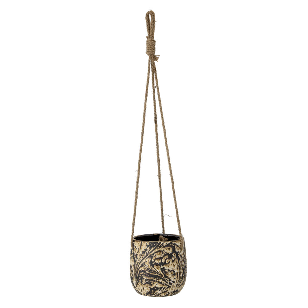 Moghis Flowerpot, Hanging, Brown, Stoneware