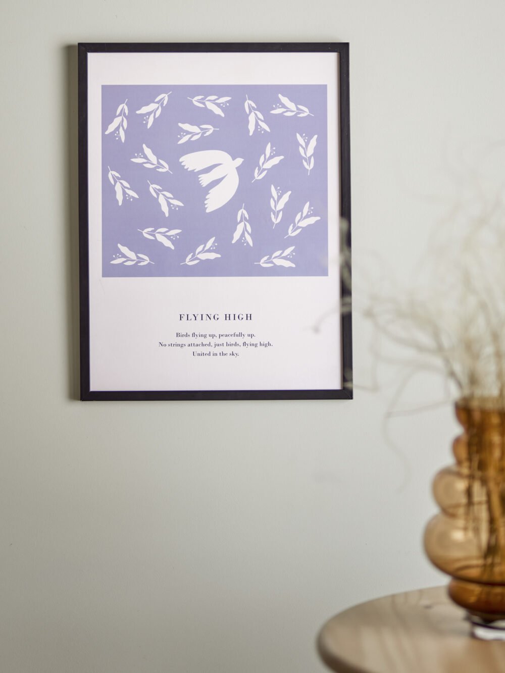 Flye Illustration w/ Frame, Black, Pine - Image 2