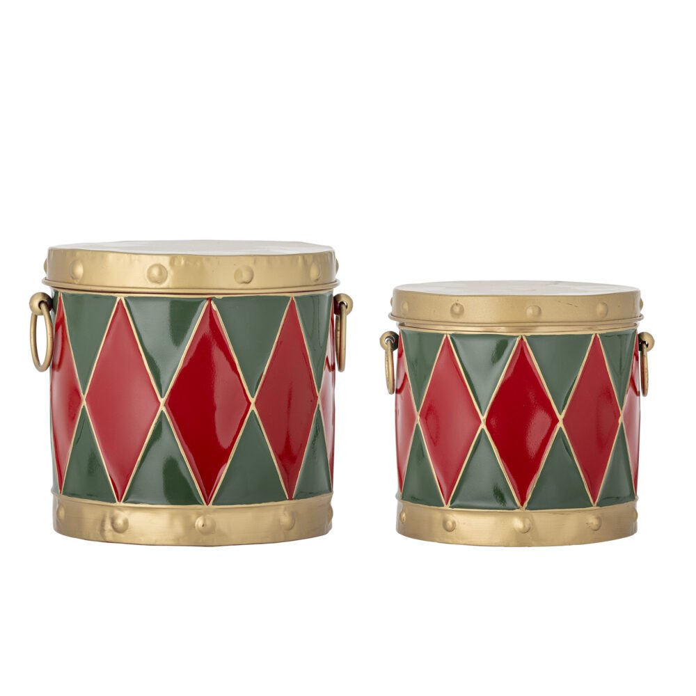 Yuri Box w/Lid, Red, Metal