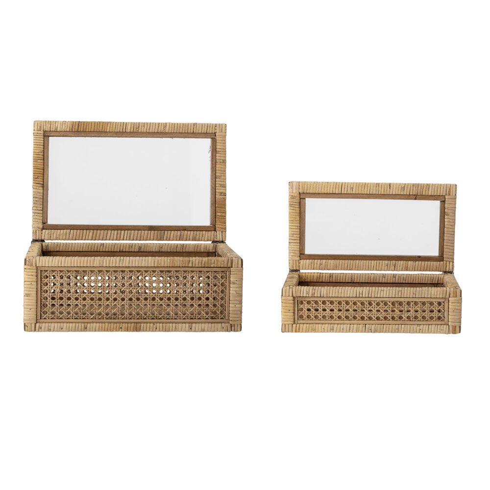 Lally Box w/Lid, Nature, Rattan - Image 3