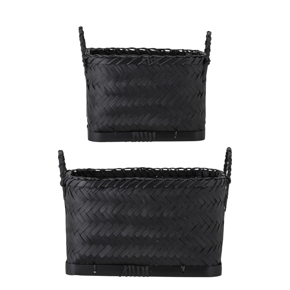 Carmil Basket, Black, Seagrass