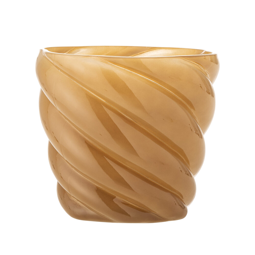 Callo Flowerpot, Yellow, Glass