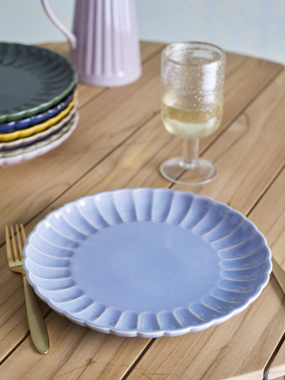 Latina Plate, Blue, Stoneware - Image 4