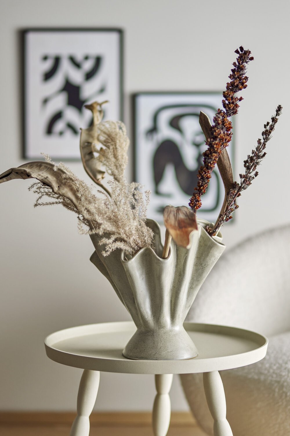 Plier Vase, Nature, Stoneware - Image 4