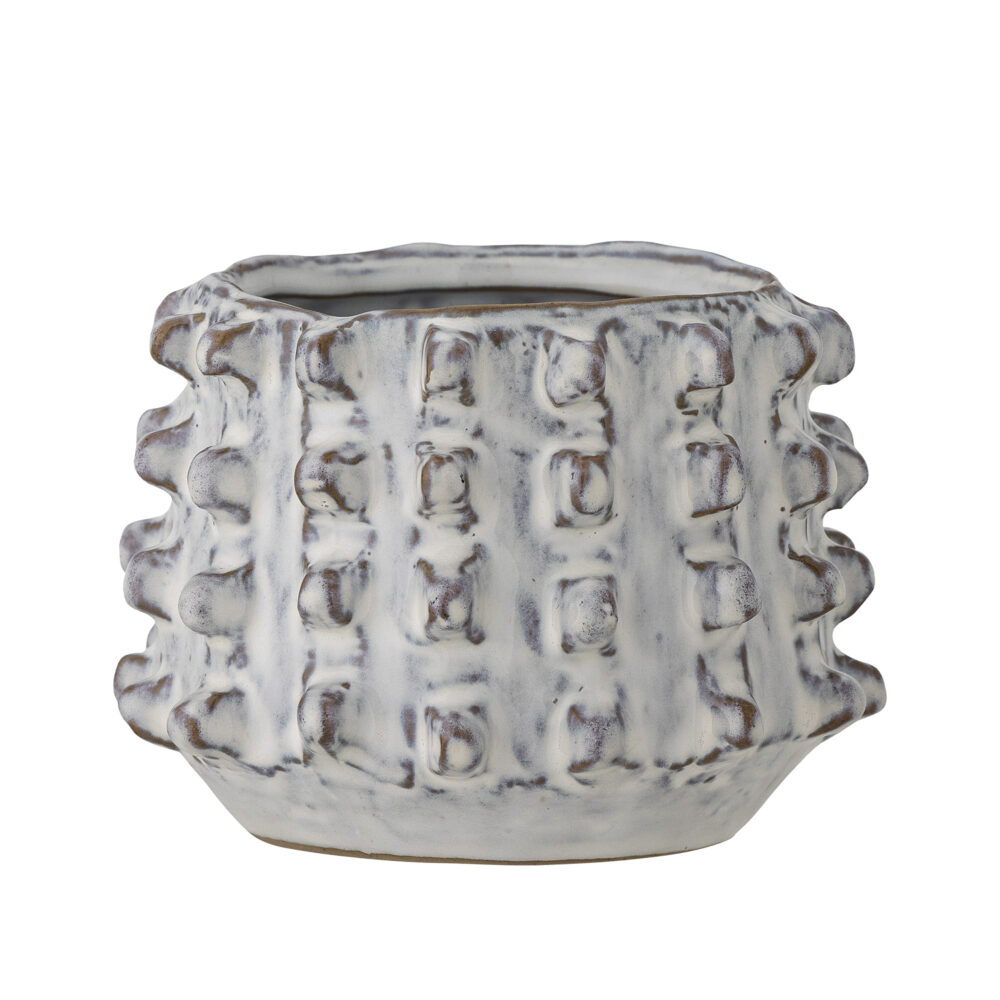 Brena Flowerpot, White, Stoneware