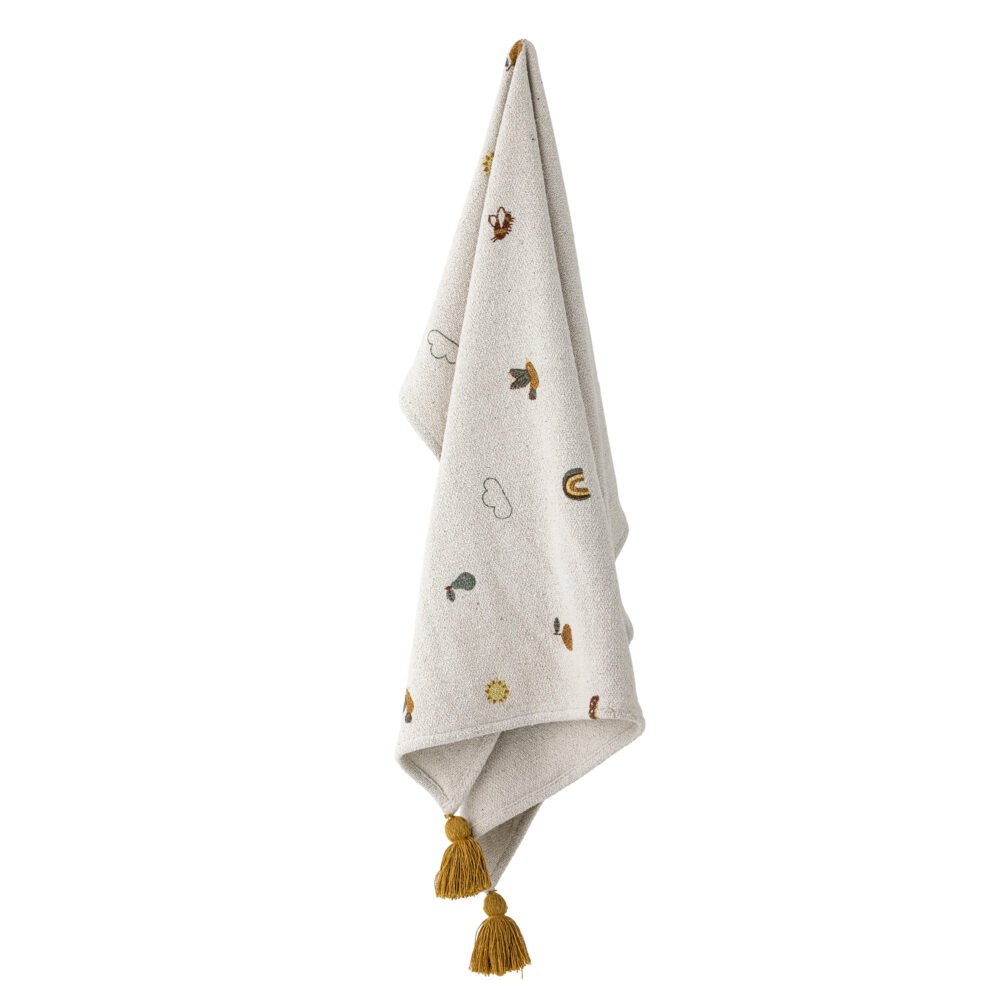 Agnes Throw, Nature, Recycled Cotton - Image 3
