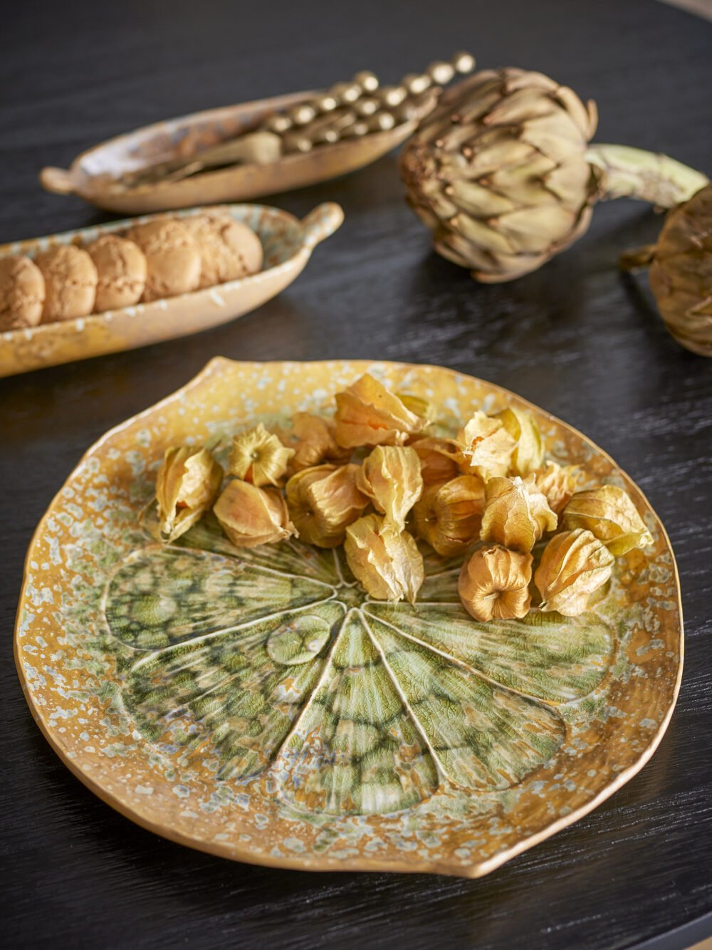 Milani Serving Plate, Green, Stoneware - Image 4