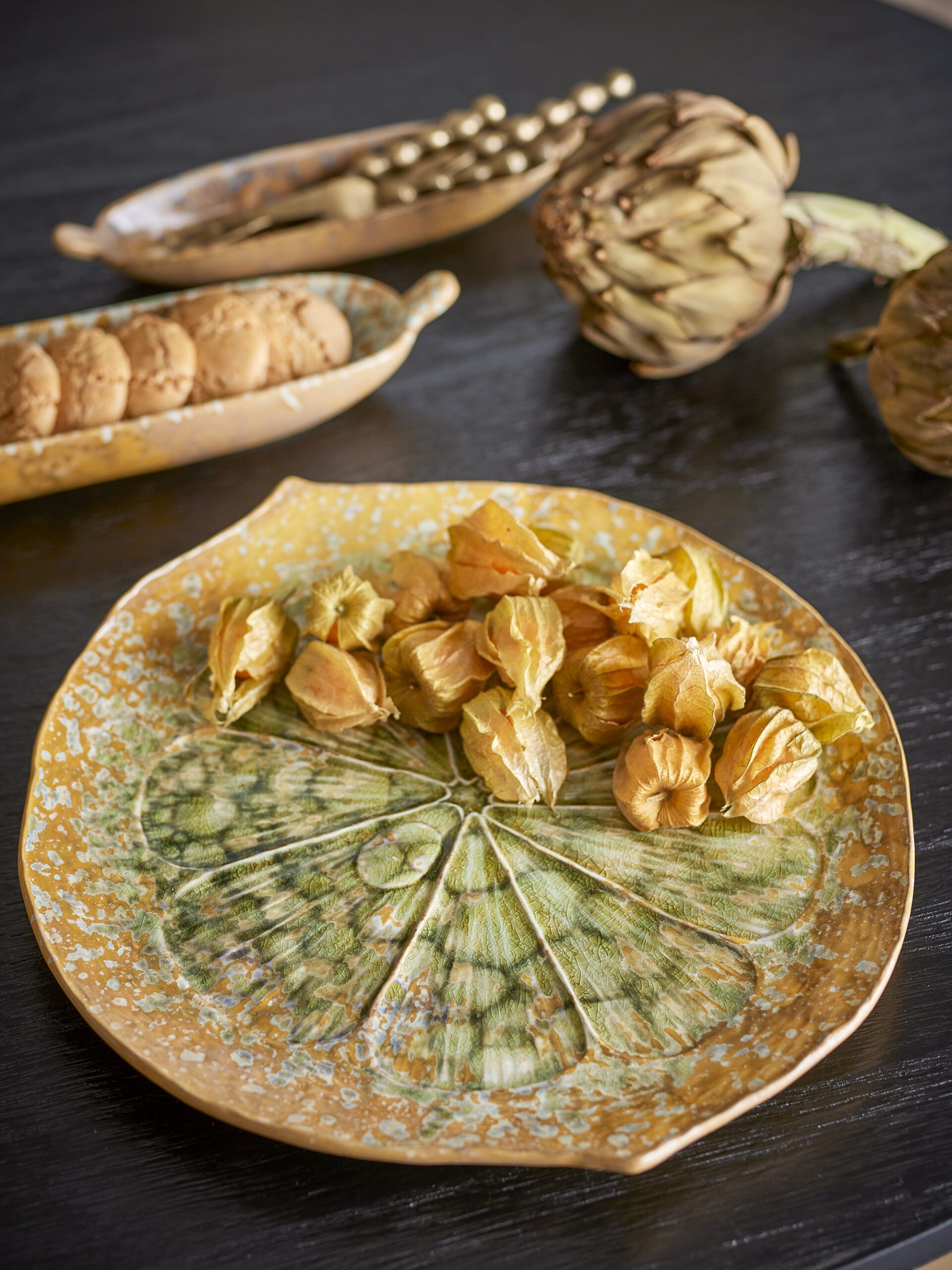 Milani Serving Plate, Green, Stoneware - Image 4