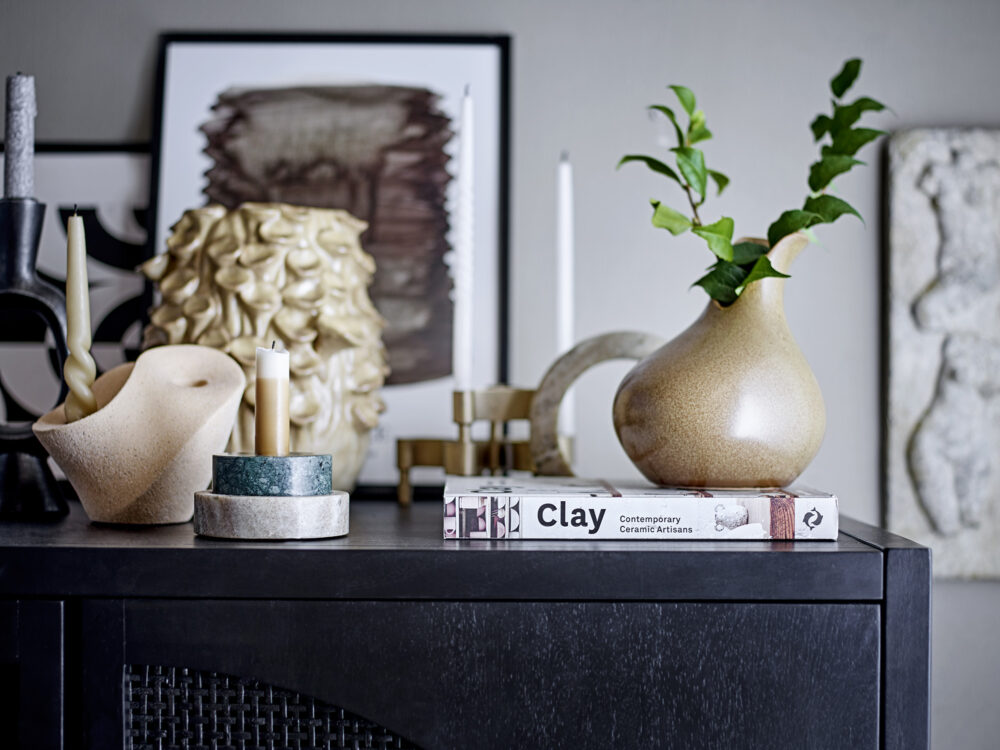 Bijan Candle Holder, Black, Polyresin - Image 5