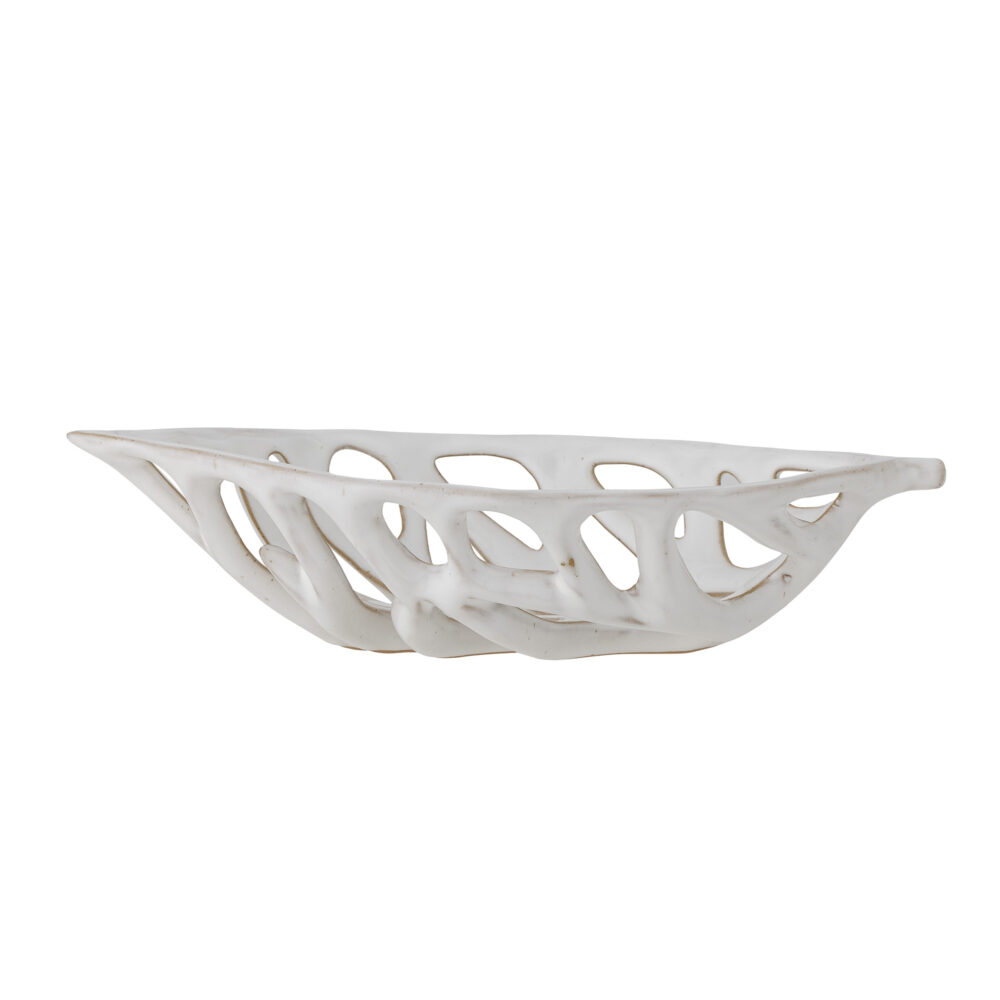 Foligno Deco Bowl, White, Stoneware