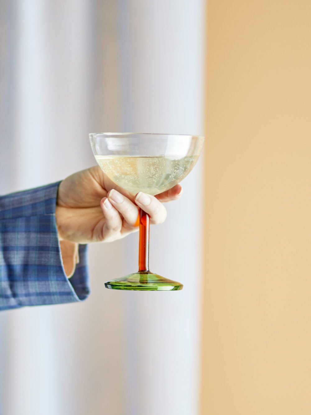 Martine Cocktail Glass, Green, Glass - Image 3