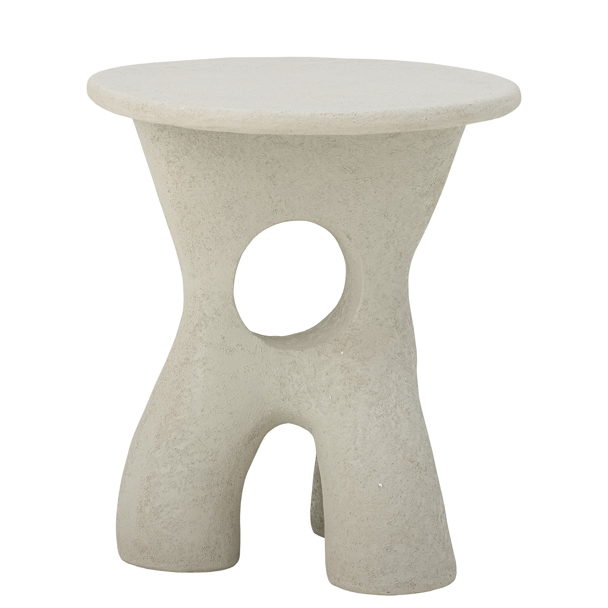 Amiee Side Table, White, Polyresin - Image 3