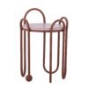 Whimsica Side Table, Red, Metal