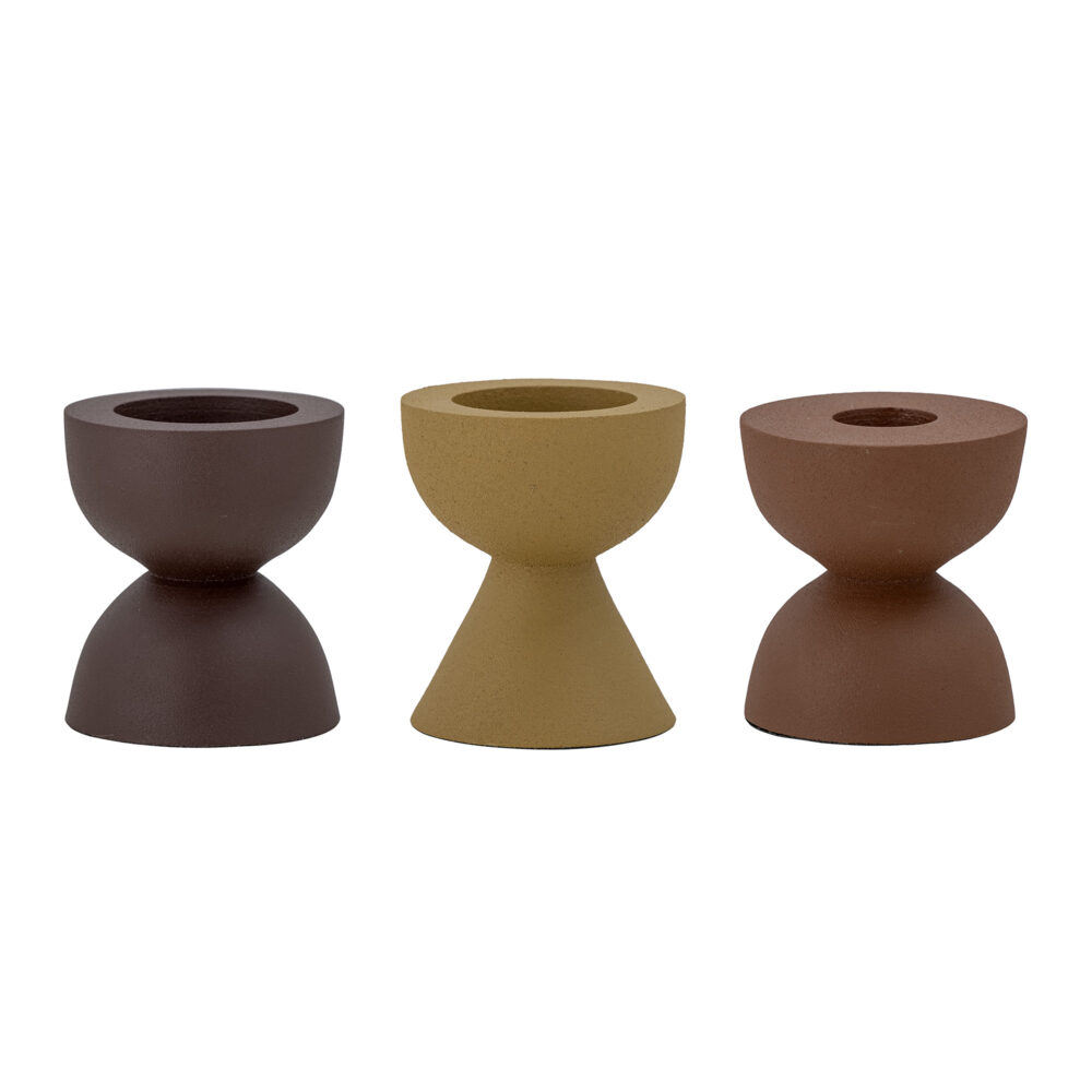 Ike Votive & Candle Holder, Brown, Aluminum