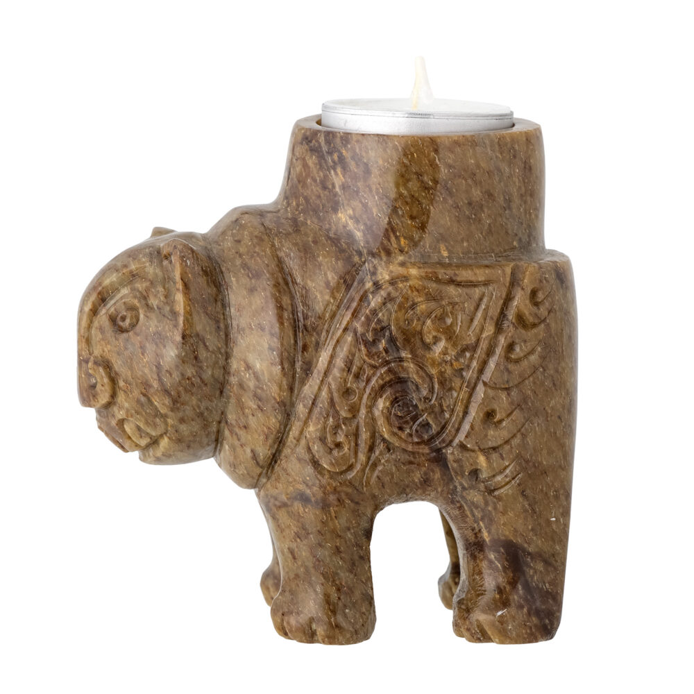 Novia Votive, Brown, Soapstone - Image 3
