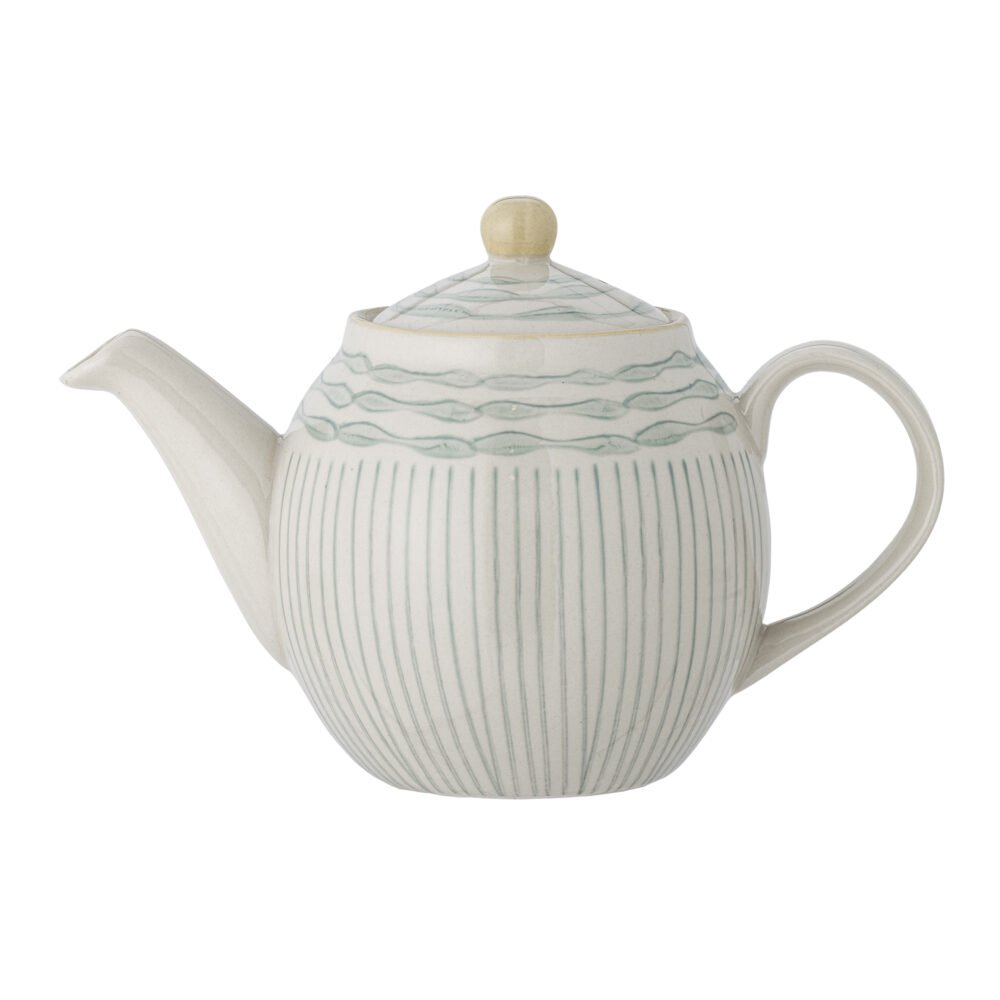 Maple Teapot, Green, Stoneware