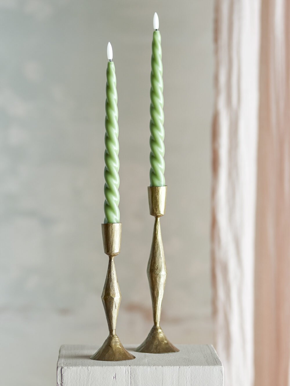 Ponza LED Candle, Green, Paraffin - Image 4