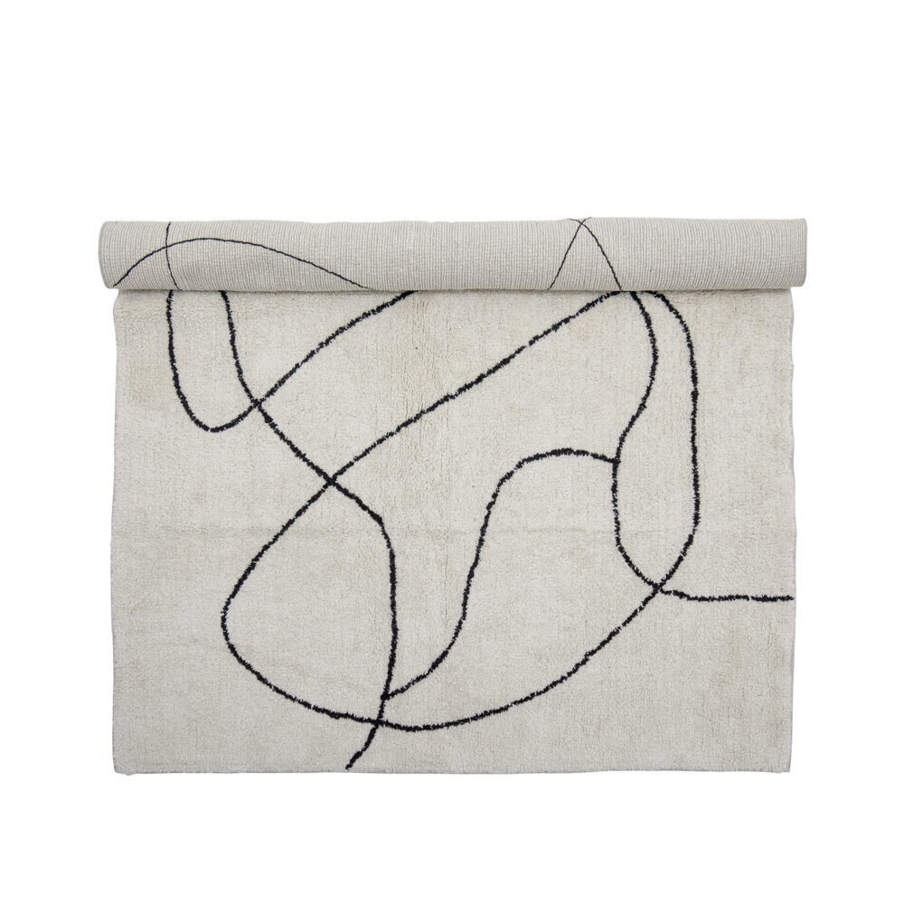 Viga Rug, White, Cotton